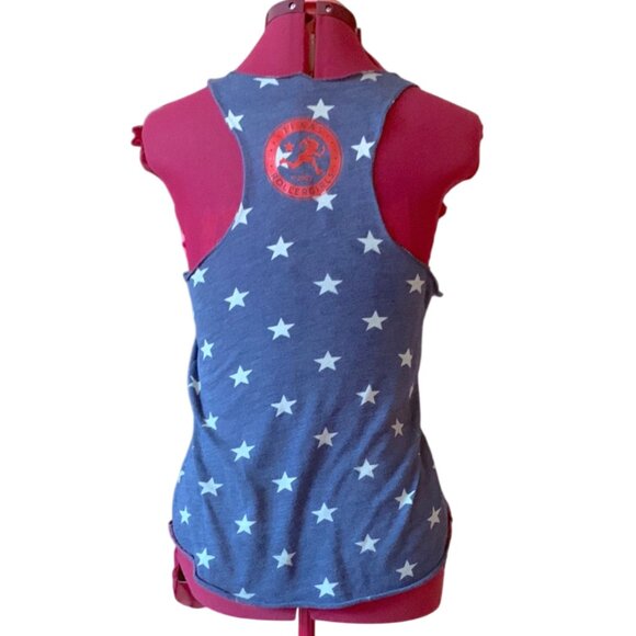 Roller Derby Texas Rollergirls Blue Star Tank Top racerback - Small fit large W - Picture 3 of 11
